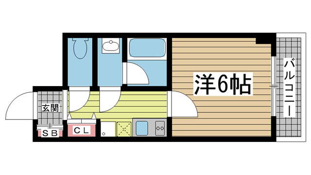 神戸市中央区雲井通(JR東海道本線(近畿)三ノ宮)のマンション賃貸物件 間取画像