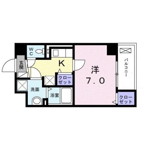 西宮市松下町(JR東海道本線(近畿)さくら夙川)のマンション賃貸物件 間取画像