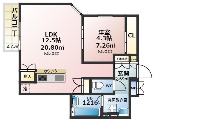 尼崎市武庫川町(阪神本線武庫川)のアパート賃貸物件 間取画像