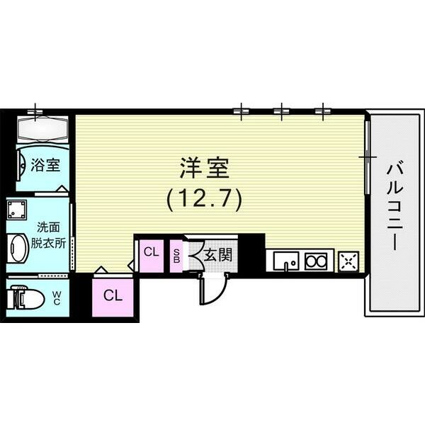 神戸市東灘区住吉本町(JR東海道本線(近畿)住吉)のマンション賃貸物件 間取画像