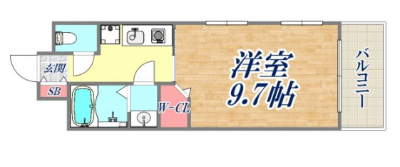 神戸市兵庫区駅南通(JR山陽本線兵庫)のマンション賃貸物件 間取画像