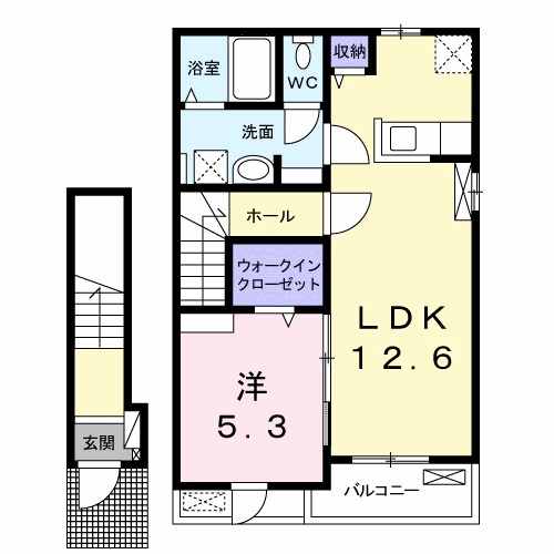 神戸市須磨区南落合(神戸市営地下鉄線妙法寺)のアパート賃貸物件 間取画像