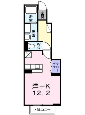 神戸市西区水谷(JR山陽本線明石)のアパート賃貸物件 間取画像