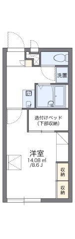 西宮市山口町名来(神戸電鉄三田線田尾寺)のアパート賃貸物件 間取画像