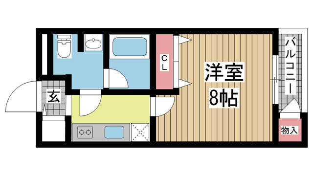 神戸市灘区中原通(阪急神戸線王子公園)のマンション賃貸物件 間取画像