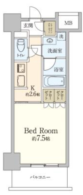 神戸市中央区栄町通(神戸市営地下鉄海岸線みなと元町)のマンション賃貸物件 間取画像
