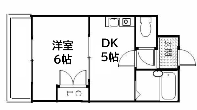 神戸市須磨区大田町(JR山陽本線鷹取)のマンション賃貸物件 間取画像