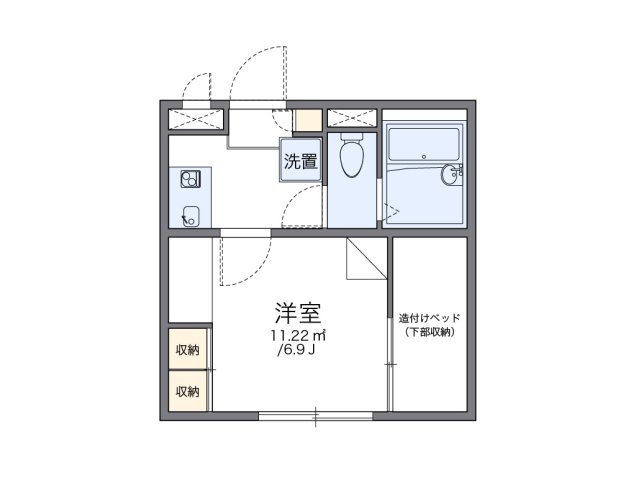 神戸市灘区灘北通(阪神本線大石)のアパート賃貸物件 間取画像