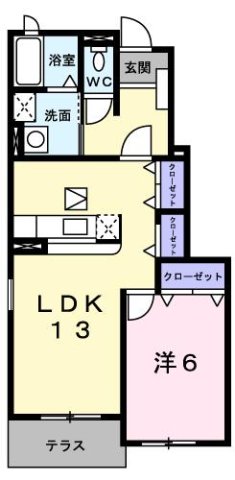 神戸市西区小山(JR山陽本線明石)のアパート賃貸物件 間取画像