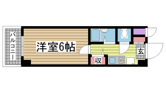 神戸市中央区生田町(JR東海道本線(近畿)三ノ宮)のマンション賃貸物件 間取画像