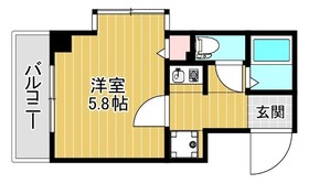 神戸市中央区楠町(神戸市営地下鉄線大倉山)のマンション賃貸物件 間取画像