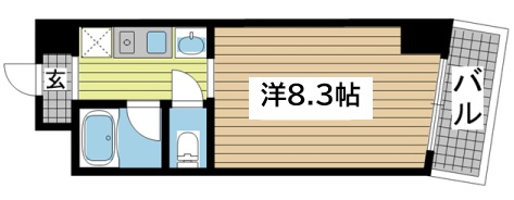 神戸市中央区海岸通(JR東海道本線(近畿)元町)のマンション賃貸物件 間取画像