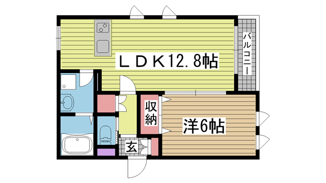神戸市東灘区青木(阪神本線青木)のマンション賃貸物件 間取画像