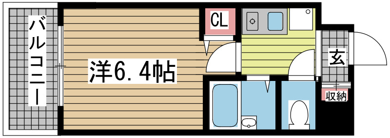 神戸市中央区熊内町(神戸市営地下鉄線新神戸)のマンション賃貸物件 間取画像