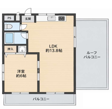 神戸市東灘区北青木(阪神本線青木)のマンション賃貸物件 間取画像