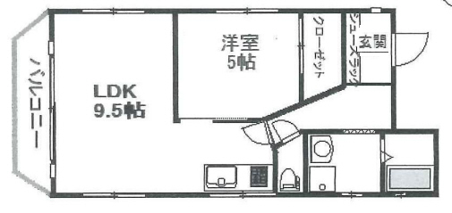 神戸市兵庫区三川口町(JR山陽本線兵庫)のマンション賃貸物件 間取画像