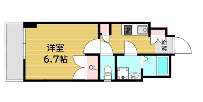 神戸市兵庫区塚本通(JR山陽本線兵庫)のマンション賃貸物件 間取画像