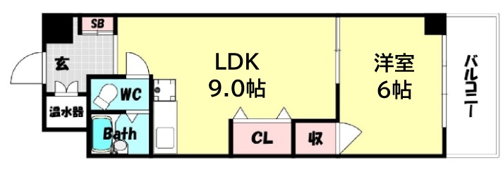 神戸市中央区花隈町(神戸高速線花隈)のマンション賃貸物件 間取画像