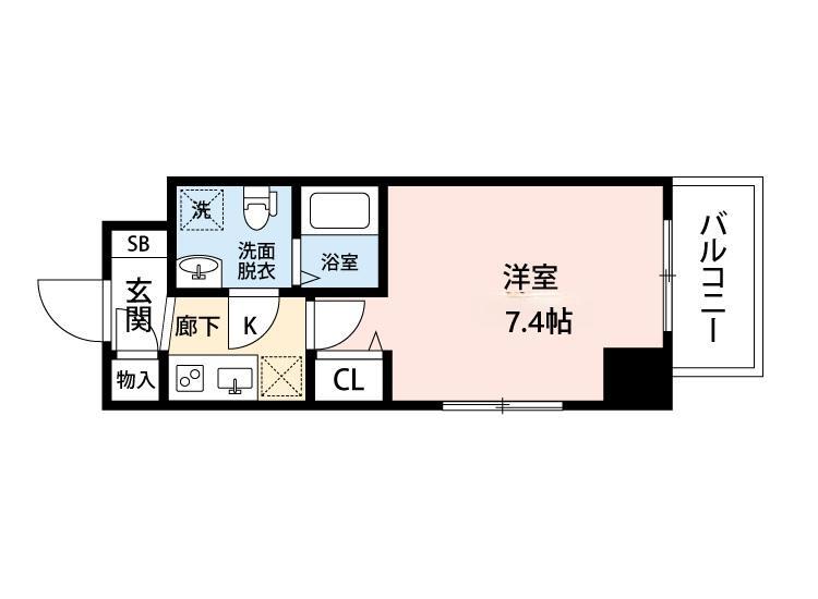 神戸市中央区花隈町(JR東海道本線(近畿)元町)のマンション賃貸物件 間取画像