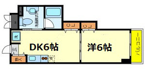 神戸市東灘区御影中町(JR東海道本線(近畿)住吉)のマンション賃貸物件 間取画像