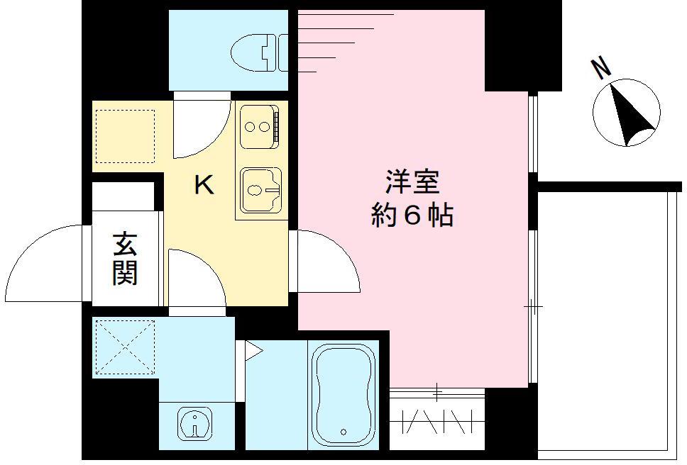 神戸市兵庫区永沢町(神戸高速線新開地)のマンション賃貸物件 間取画像