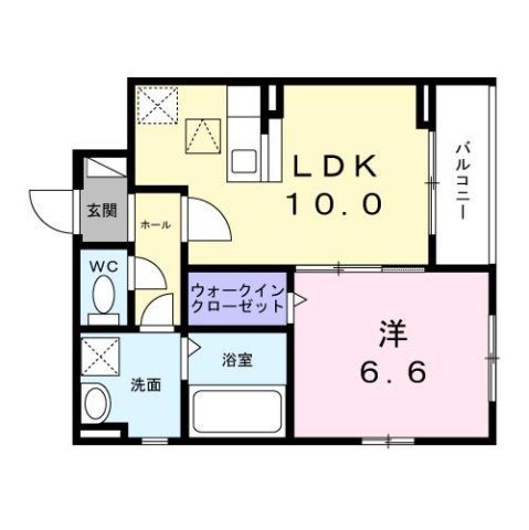 尼崎市長洲中通(阪神本線大物)のアパート賃貸物件 間取画像