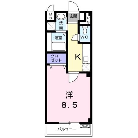 西宮市上鳴尾町(阪神本線鳴尾・武庫川女子大前)のアパート賃貸物件 間取画像
