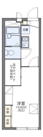 明石市鳥羽(JR山陽本線西明石)のアパート賃貸物件 間取画像