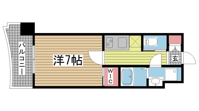 神戸市中央区中山手通(JR東海道本線(近畿)元町)のマンション賃貸物件 間取画像