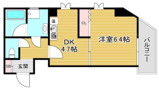 神戸市中央区熊内町(神戸市営地下鉄線新神戸)のマンション賃貸物件 間取画像