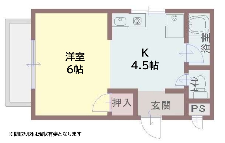 神戸市兵庫区荒田町(神戸市営地下鉄線大倉山)のマンション賃貸物件 間取画像