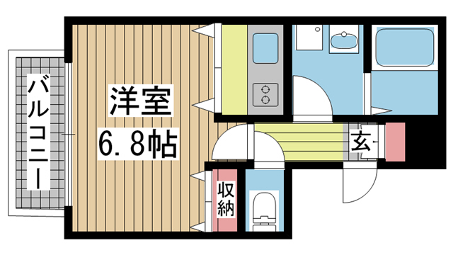 神戸市中央区八幡通(JR東海道本線(近畿)三ノ宮)のマンション賃貸物件 間取画像