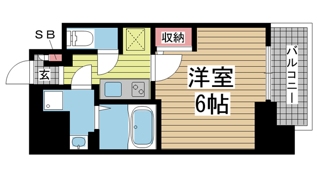 神戸市中央区磯上通(JR東海道本線(近畿)三ノ宮)のマンション賃貸物件 間取画像