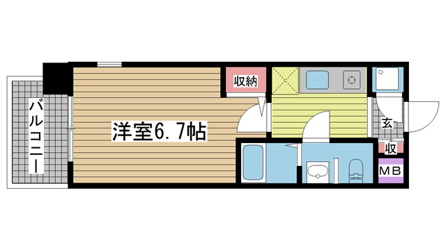神戸市東灘区深江本町(阪神本線深江)のマンション賃貸物件 間取画像