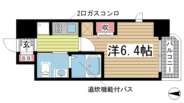 神戸市兵庫区湊町(JR東海道本線(近畿)神戸)のマンション賃貸物件 間取画像