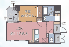 神戸市東灘区森南町(JR東海道本線(近畿)甲南山手)のマンション賃貸物件 間取画像