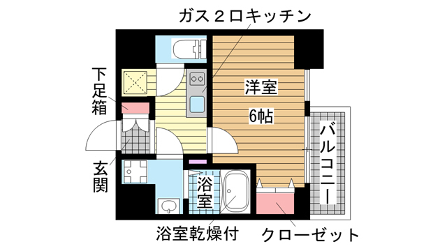 神戸市兵庫区永沢町(神戸高速線新開地)のマンション賃貸物件 間取画像