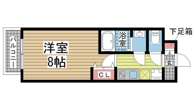 神戸市兵庫区西出町(JR東海道本線(近畿)神戸)のマンション賃貸物件 間取画像