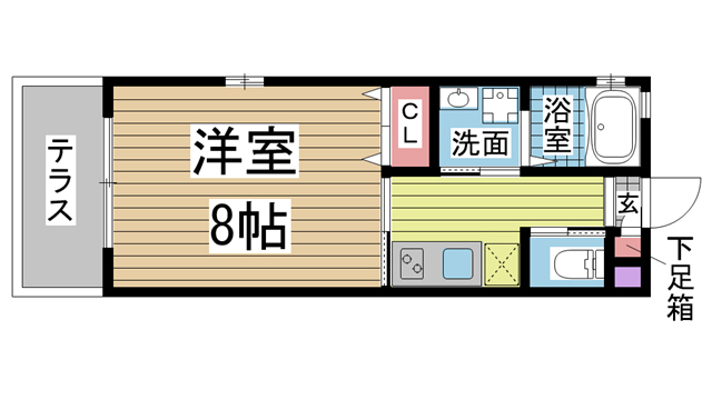 神戸市須磨区大手町(山陽電鉄線東須磨)のアパート賃貸物件 間取画像