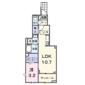神戸市北区鈴蘭台西町(神戸電鉄粟生線鈴蘭台西口)のアパート賃貸物件 間取画像