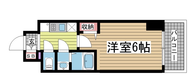 神戸市中央区海岸通(JR東海道本線(近畿)元町)のマンション賃貸物件 間取画像