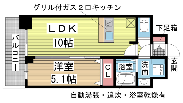神戸市兵庫区駅南通(JR山陽本線兵庫)のマンション賃貸物件 間取画像