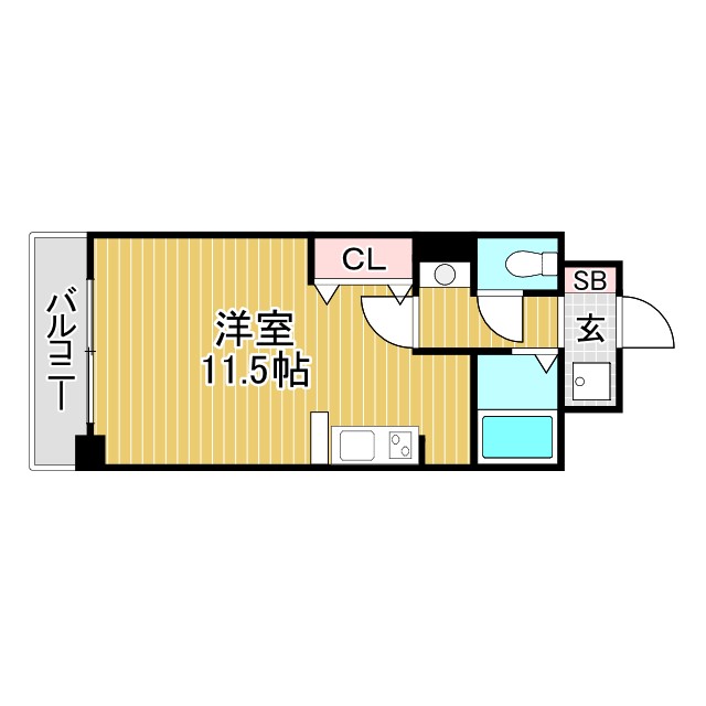 神戸市灘区友田町(JR東海道本線(近畿)六甲道)のマンション賃貸物件 間取画像