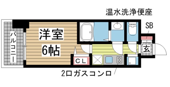 神戸市中央区元町通(JR東海道本線(近畿)神戸)のマンション賃貸物件 間取画像