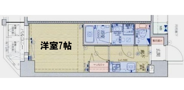 神戸市中央区東雲通(阪急神戸線春日野道)のマンション賃貸物件 間取画像