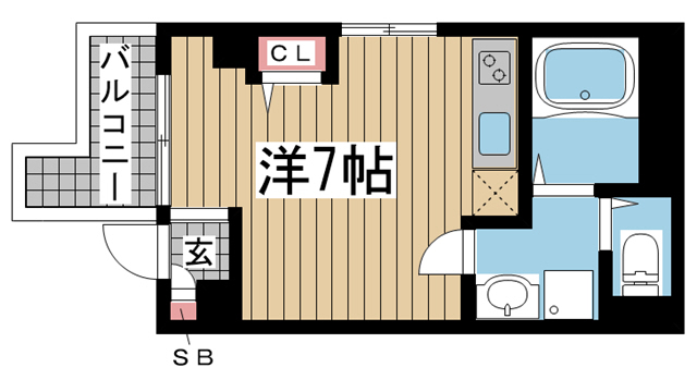 神戸市中央区雲井通(JR東海道本線(近畿)三ノ宮)のマンション賃貸物件 間取画像
