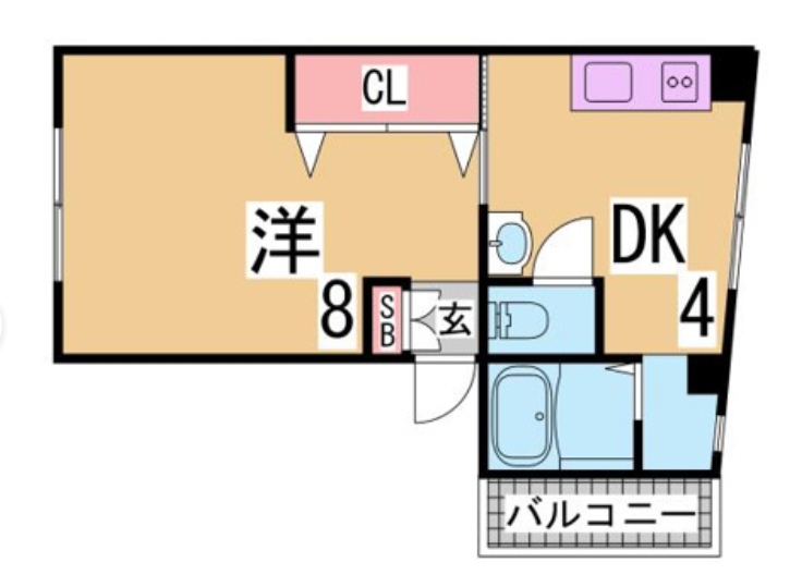 神戸市長田区腕塚町(JR山陽本線新長田)のマンション賃貸物件 間取画像