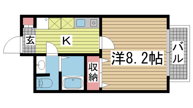 神戸市中央区元町通(JR東海道本線(近畿)神戸)のマンション賃貸物件 間取画像