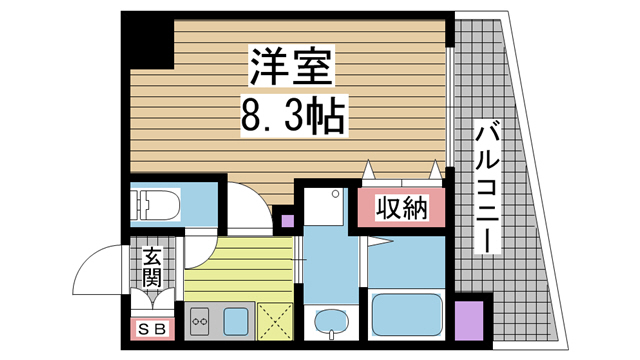 神戸市中央区東雲通(JR東海道本線(近畿)三ノ宮)のマンション賃貸物件 間取画像