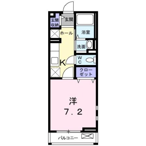 尼崎市富松町(阪急神戸線武庫之荘)のアパート賃貸物件 間取画像